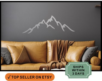 Metal Mountain Wall Art: Rustic Lodge Decor