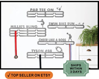 Personalized Medal Display Award Rack: Sports & Academic Awards