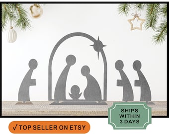 Minimalist Nativity Set: African American Christmas Decor