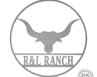 Custom Longhorn Metal Wall Art: Mountain Decor, Great Outdoor Sign