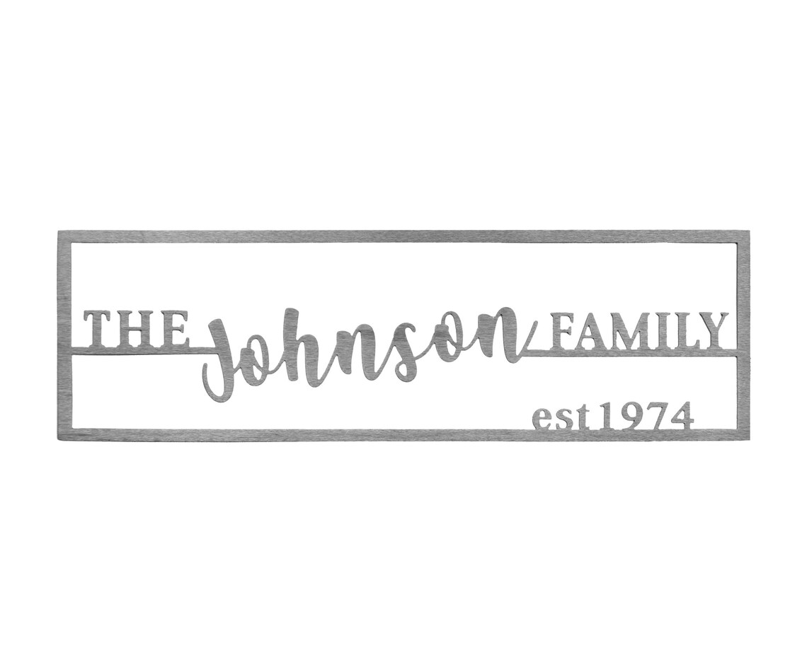 Family Name Plaque Etsy