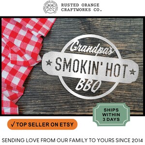 Personalized BBQ Sign: Custom Smokin&#39; Hot Barbecue Decor