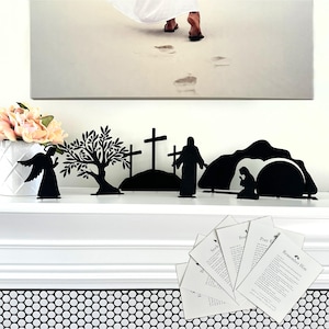 Holy Week Easter Advent - A Simple Family Tradition - Christian Easter Resurrection Scene Set - Easter Nativity Set