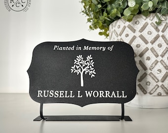 Tree Memorial Plaque - Planted in Memory Of Tabletop Sign