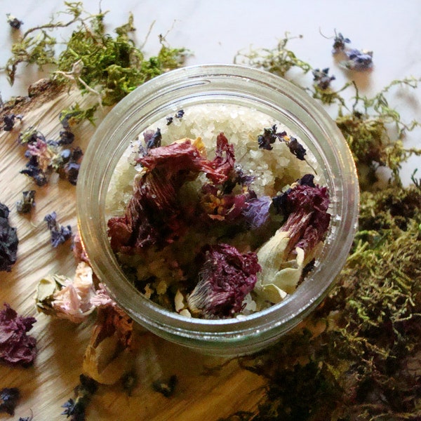 FOREST VIOLETS Bath Soak ~ Woody, Earthy, Soft Floral ~ Violet, Orris Root, Cedarwood, Cypress, Geranium, Sandalwood, Woodland Bath Salts