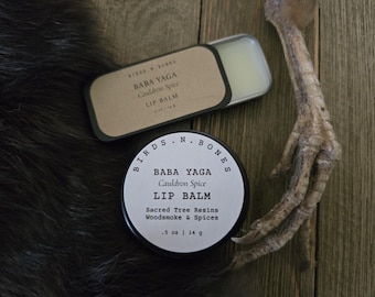 BABA YAGA Lip Balm | spruce, cardamom, cedar | 7g Tin | All-Natural, Cruelty-Free