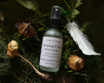 DREAMING FOREST Pillow Spray, Daydream & Bedtime Ritual Body, Linen Mist ~ Evergreens, Cedar, Orange, Lavender Sleep Spray, Dream Spray