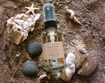 Sea Siren HAIR PERFUME | Briny Ocean Air, Jasmine, Seaweed, Driftwood, Amber, Seashells, Aquamarine | 4oz