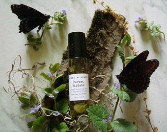 FOREST VIOLETS Perfume Oil Wand, Roll On ~ Meadows, Woodland Botanical Perfume ~ Wild Violets, Damp Woods, Orris, Earth, Forest Floor
