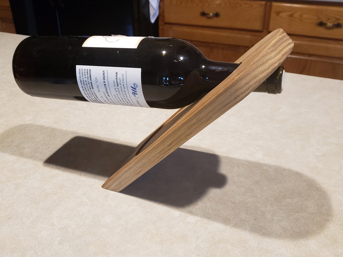 Angled Wine Bottle Holder Etsy