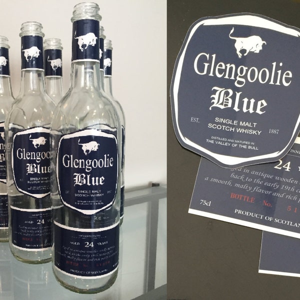 Glengoolie Blue Scotch Etiketten von Archer – AUFKLEBER/ETIKETTEN