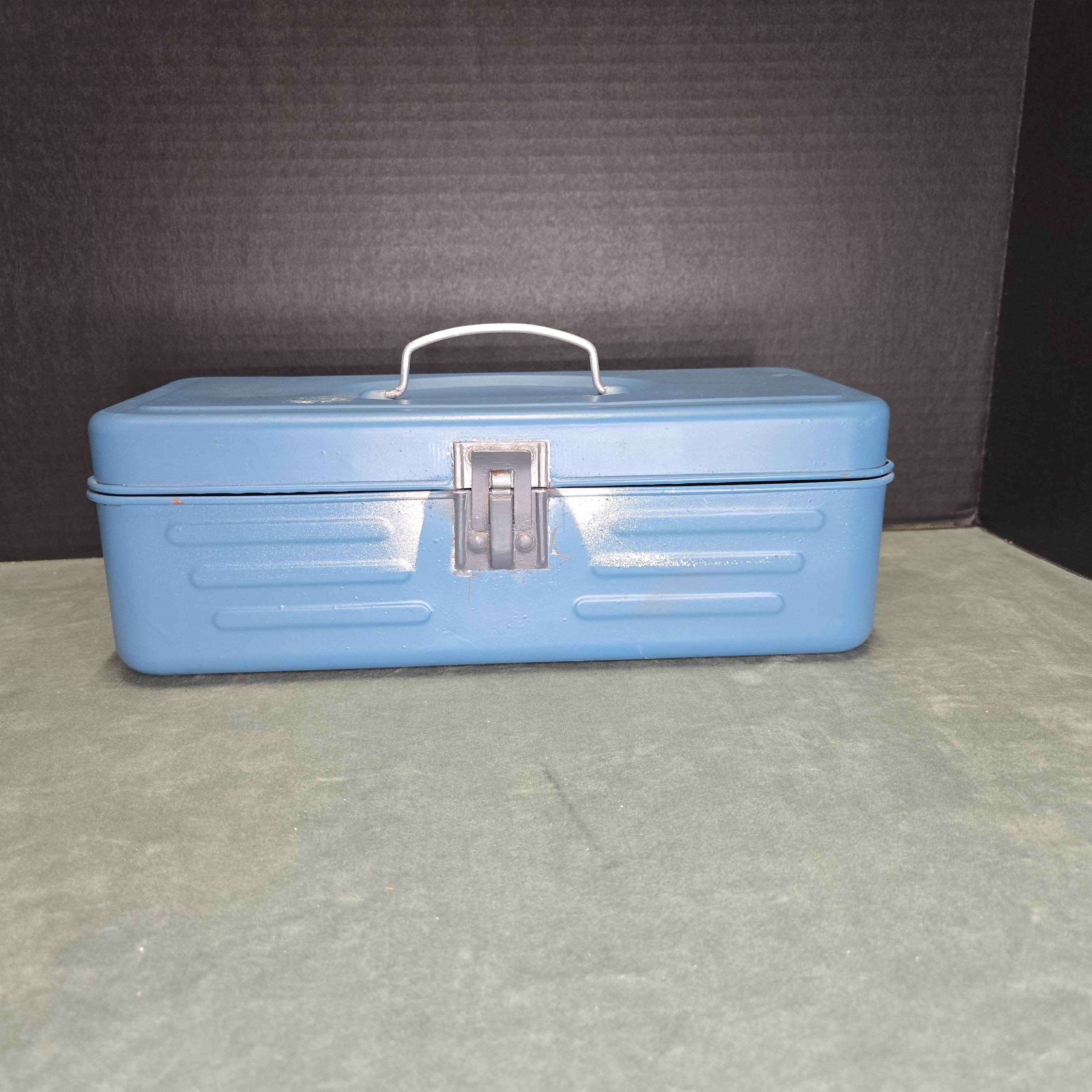 Vintage Metal Blue Box - Etsy