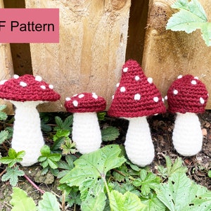 PDF Collection of Amigurumi Mushrooms Easy Beginner Autumn Crochet Pattern in English