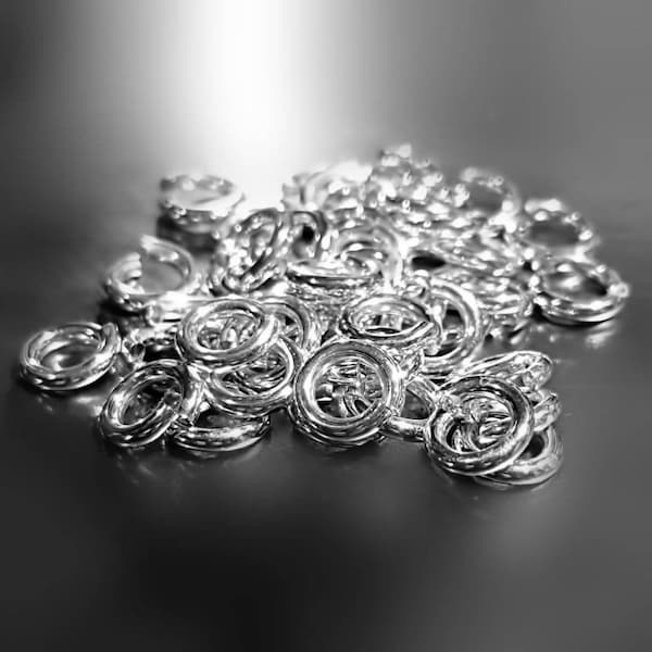 11 mm 16 Gauge Jump Rings Argentium Sterling Silver 10 Pieces