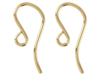 5 Pairs Yellow Gold Filled Earwires 19 Gauge 0.036" Earring Findings