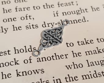 Double Celtic Trinity Knot Link Charm Sterling Silver Nickel Free