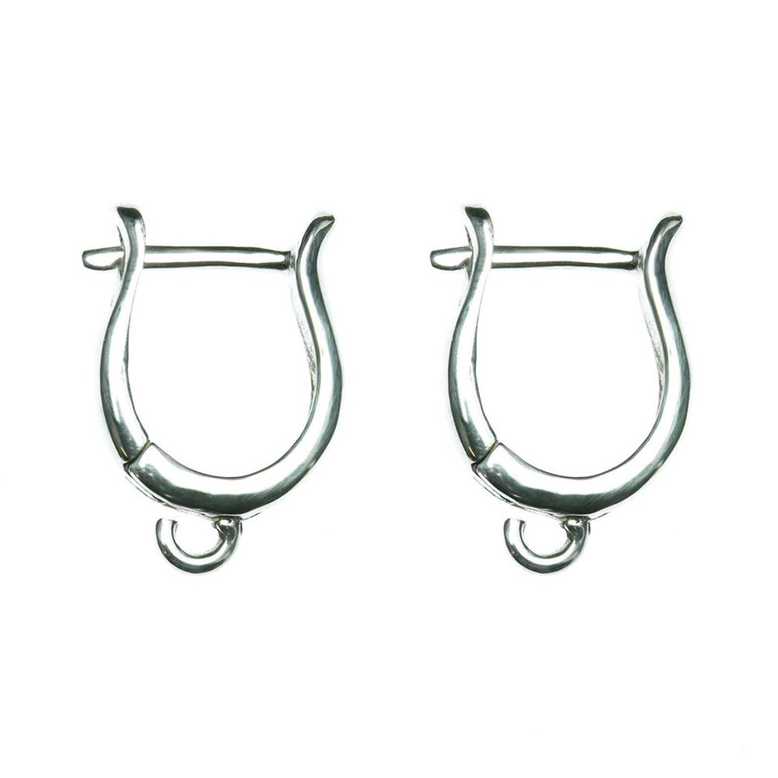 Horseshoe Clickin Leverback Earring Findings Sterling Silver Etsy