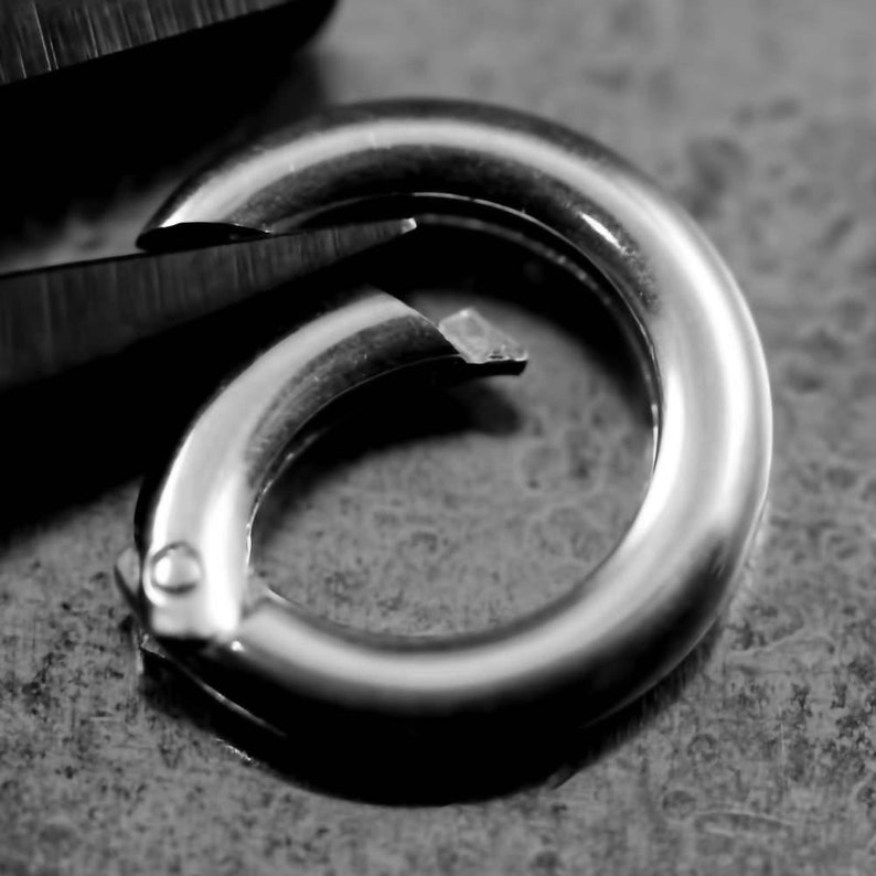 16 Mm Round Ring Hinged Clasp Sterling Silver Nickel Free Etsy