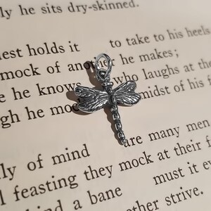 3D Dragonfly Charm Sterling Silver Nickel Free image 2