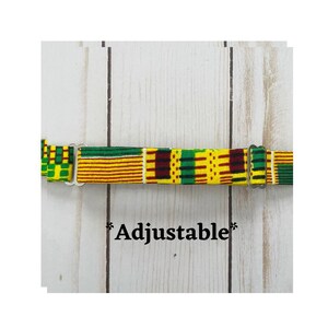 Self Tie Bow Ties for Men, Yellow Kente Cloth Bow Tie, Africa Suit for Man, Black History Month, Gifts for Him, Black Owned Shops image 4