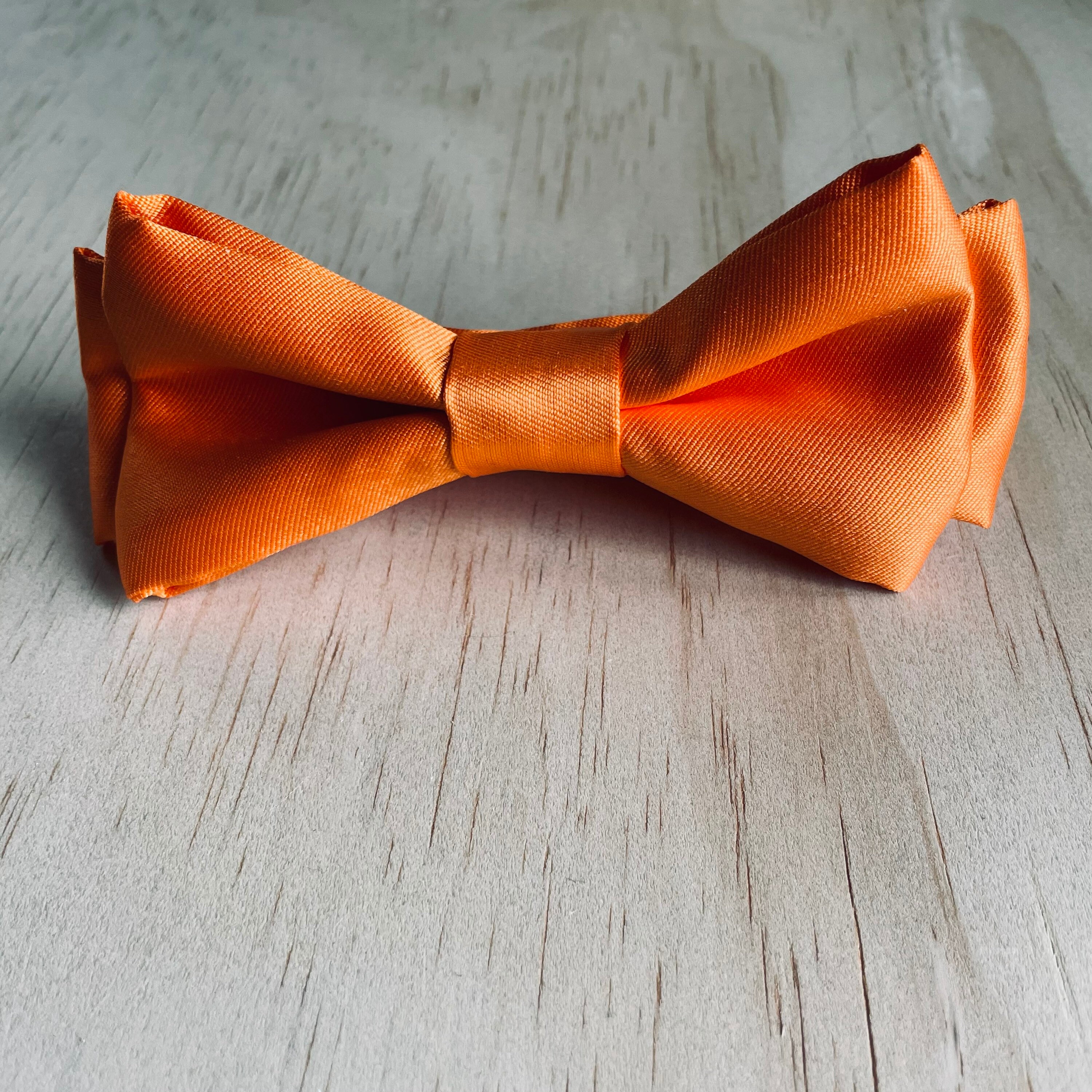 neon orange bow ties