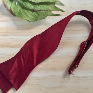 Maroon Self Tie Bow Ties, Silk Bow Tie for Men, Wedding Bow Ties, Valentines Gift for Him, Father in Law Gift, Black Owned Shops