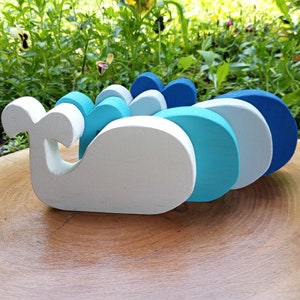 Wooden Whale Décor, Summer Decor, Summer Tiered Tray, Beach Décor, Kids Room Décor, Beach House Décor, Tropical Décor, Beach Nursery