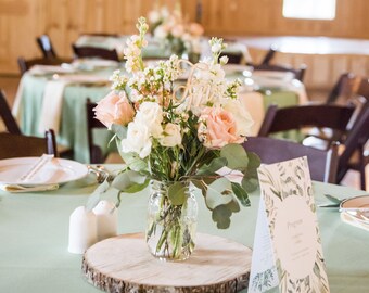 wood centerpiece etsy