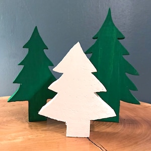 Rustic Wood Christmas Tree Set: Holiday Decor