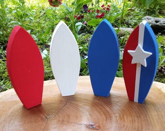 Patriotic Surfboard Decor: Americana Summer Tiered Tray