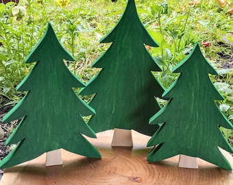 Pine Tree Décor, Camping Tiered Tray, Summer Camp Décor, Cabin Décor, Fishing Nursery Décor, Camping Nursery, Shelf Decor, Wooden Pine Tree