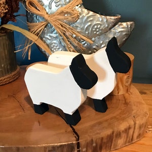 Handmade Wooden Lamb Set: Rustic Spring Decor