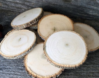 100 Wood Slices 3" - 4" Wood Slice Ornaments, Christmas Ornaments Bulk, Wood Ornaments Blanks, Rustic Holiday Decor