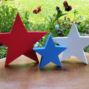 Handmade Patriotic Wooden Stars: Americana 4th of July Decor