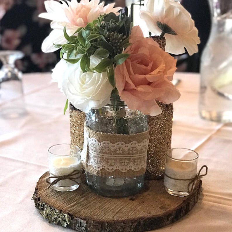 12 Wood Slices 9 to 10 Rustic Wedding Centerpieces Wood Etsy