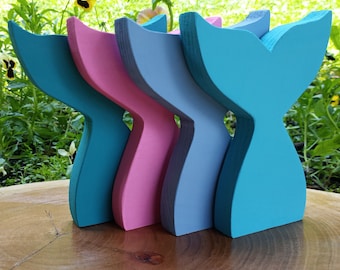 Wooden Mermaid Tails, Summer Decor, Summer Tiered Tray, Beach Décor, Tier Tray Decor, Beach House Décor, Tropical Décor, Beach Nursery