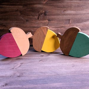 Wooden Acorns: Rustic Fall & Autumn Decor