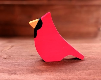 Wood Cardinal: Christmas Tiered Tray Decor