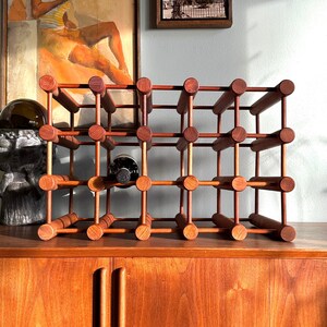 Teak wine rack shop