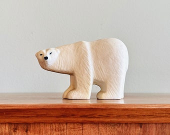 Lisa Larson polar bear figurine / 1978 "Lillskansen" Small Nordic Zoo series for Gustavsberg Sweden