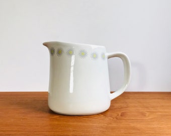 Vintage Arabia Finland daisy chain pitcher / Kaj Franck mid-century flower or atomic design / MCM cream or milk jug