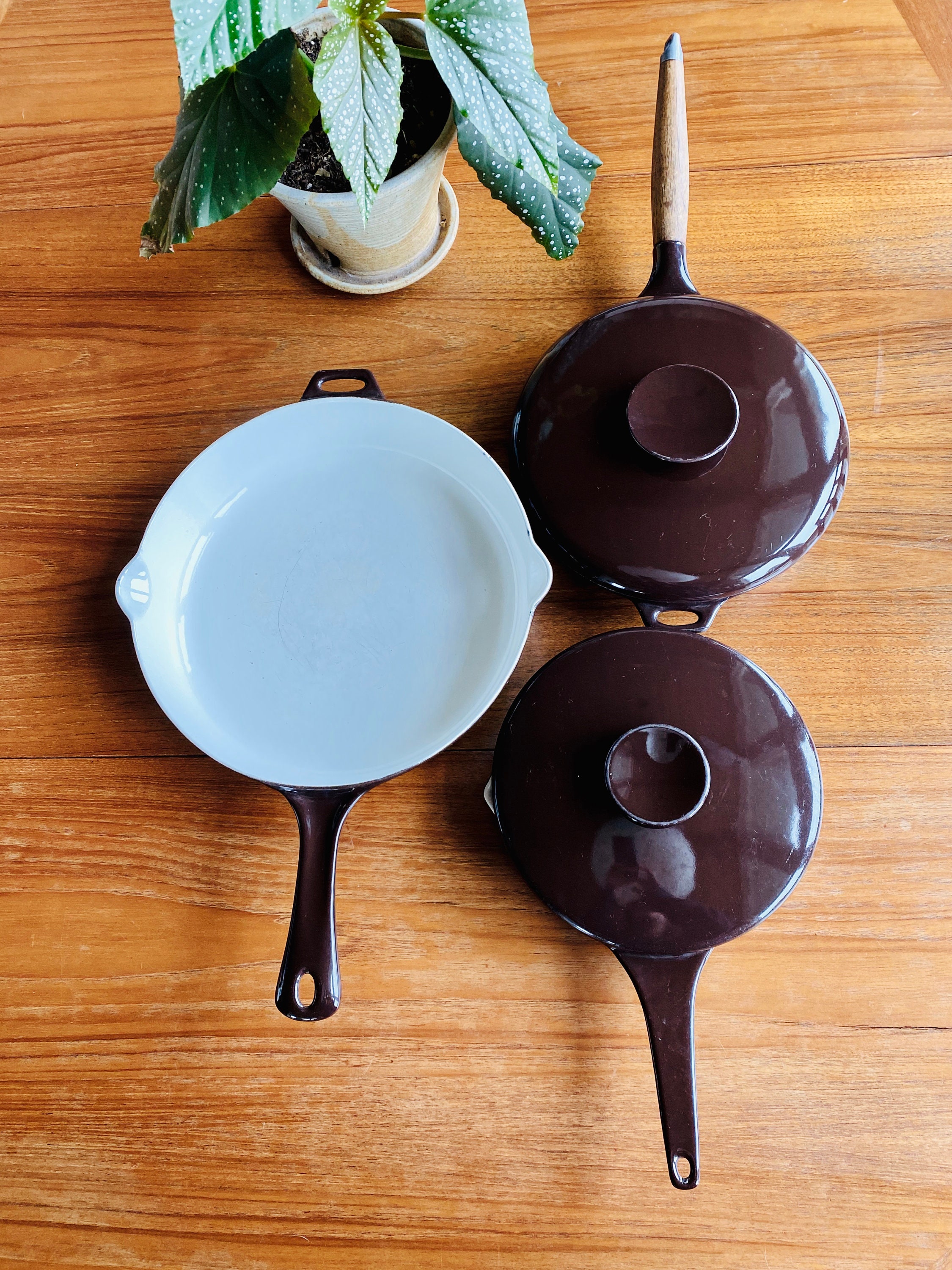 3-Piece Set of Enameled Cookware by Copco of Denmark Designed by Michael  Lax at 1stDibs