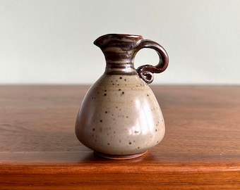 Vintage Louis Mideke miniature cruet or pitcher / ceramic art by PNW master potter