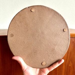 Vintage 9.25 Cosanti Originals ceramic plate or trivet / round pottery tile from the studio of Paolo Soleri image 6