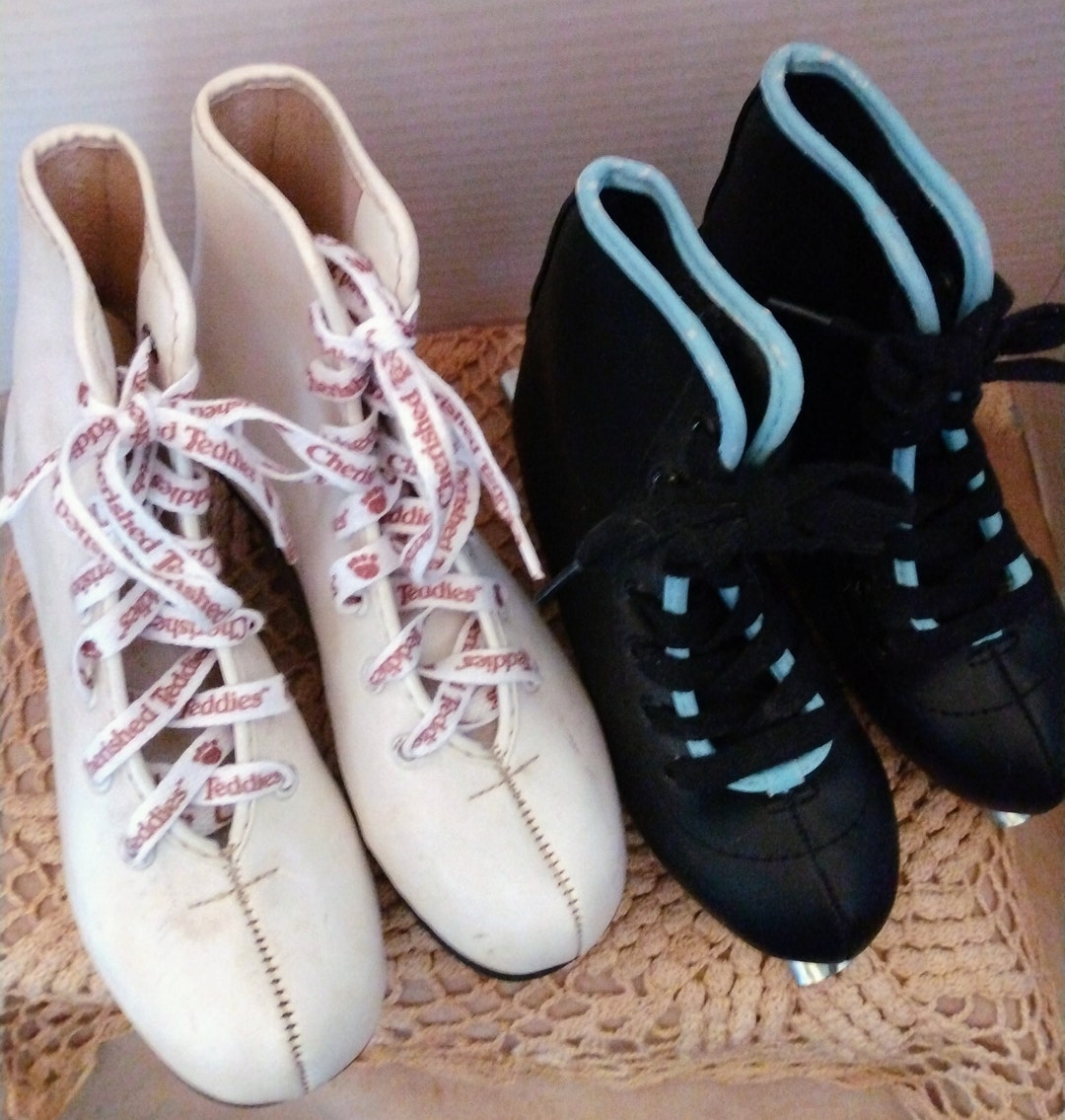 Two Vintage Pair Child's Beginner Ice Skates Double Blade Etsy