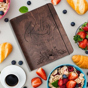 Family Recipe Book Personalized Recipe Journal Custom Blank Recipe Binder Cookbook Mothers Day Gift Bridal Shower Housewarming Gift for Her