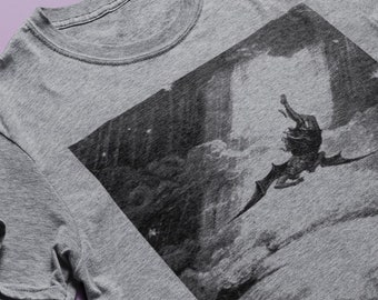 Paradise Lost 3 T-shirt- Lucifer - Gustave Dore shirt, Dante shirt, Art, Woodcut, Engraving, Renaissance, Dore, Inferno, Art, Cute Gift