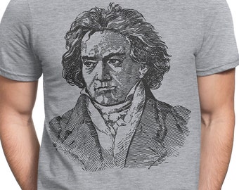 Beethoven T-shirt S-XXL Classical Music, Chopin, Liszt, Bach, Tchaikovsky, Piano, Violin, Sonata, Symphony Genius, Cool