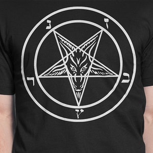 Pentagram Baphomet T-shirt S-XXL Satan, Freemasons, Pentagram, Evil, Good, Satanic, Occult, Magic, Music, Cool