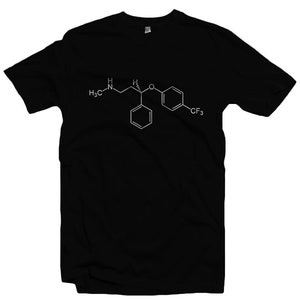 Prozac Molecule T-shirt S-XXL Men/Women, Fluoxetine, Anti-Depressant, Schematic, Cool Gift!